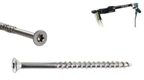 Quik Drive? Auto-Feed Systems SSDWP Torx Drive Stainless Flat Head Wood Decking Screw (Collated)