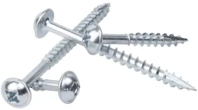ROUND WASHER HEAD Deep Thread Screws COMBO DRIVE (Square & Phillips) Zinc Plated Type-17 Drilling Point