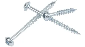 ROUND WASHER HEAD Deep Thread Screws SQUARE DRIVE Zinc Plated Type-17 Drilling Point