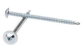 ROUND WASHER HEAD SELF DRILLING SCREWS #2 Square Drive Zinc Plated