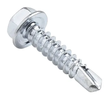 SELF DRILLING SCREWS Hex Washer Head Zinc Plated