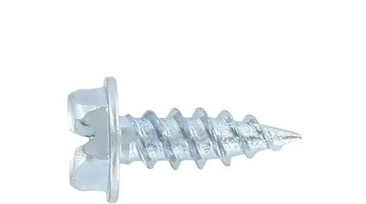 SELF PIERCING SCREWS Sharp Double Lead Thread Slotted Hex Washer Head Zinc Plated