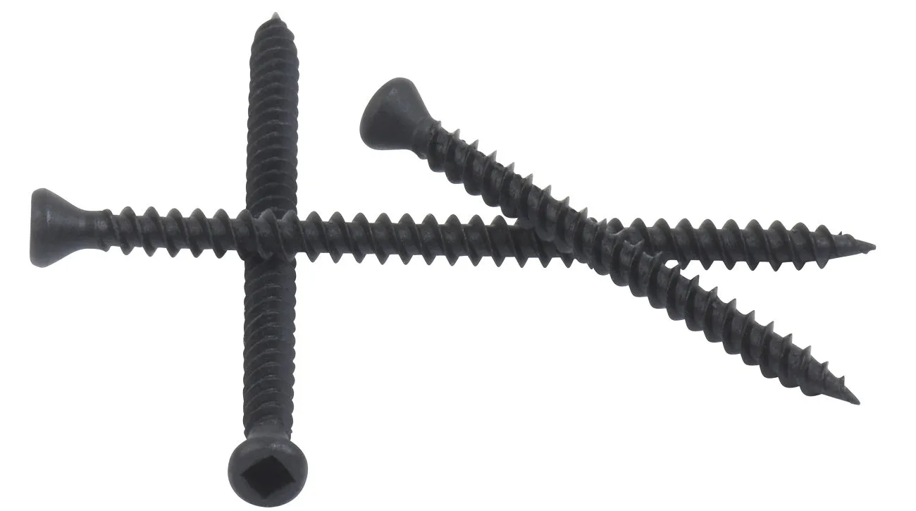 TRIM HEAD FINE THREAD Drywall Screws #1 Square Drive Black
