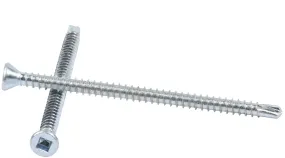 TRIM HEAD SELF DRILLING SCREWS #1 Square Drive Zinc Plated