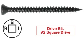 Trim Head Square Drive Drywall Screws, Black Phosphate (Taiwan) - Proferred Drywallerz? (Bulk)