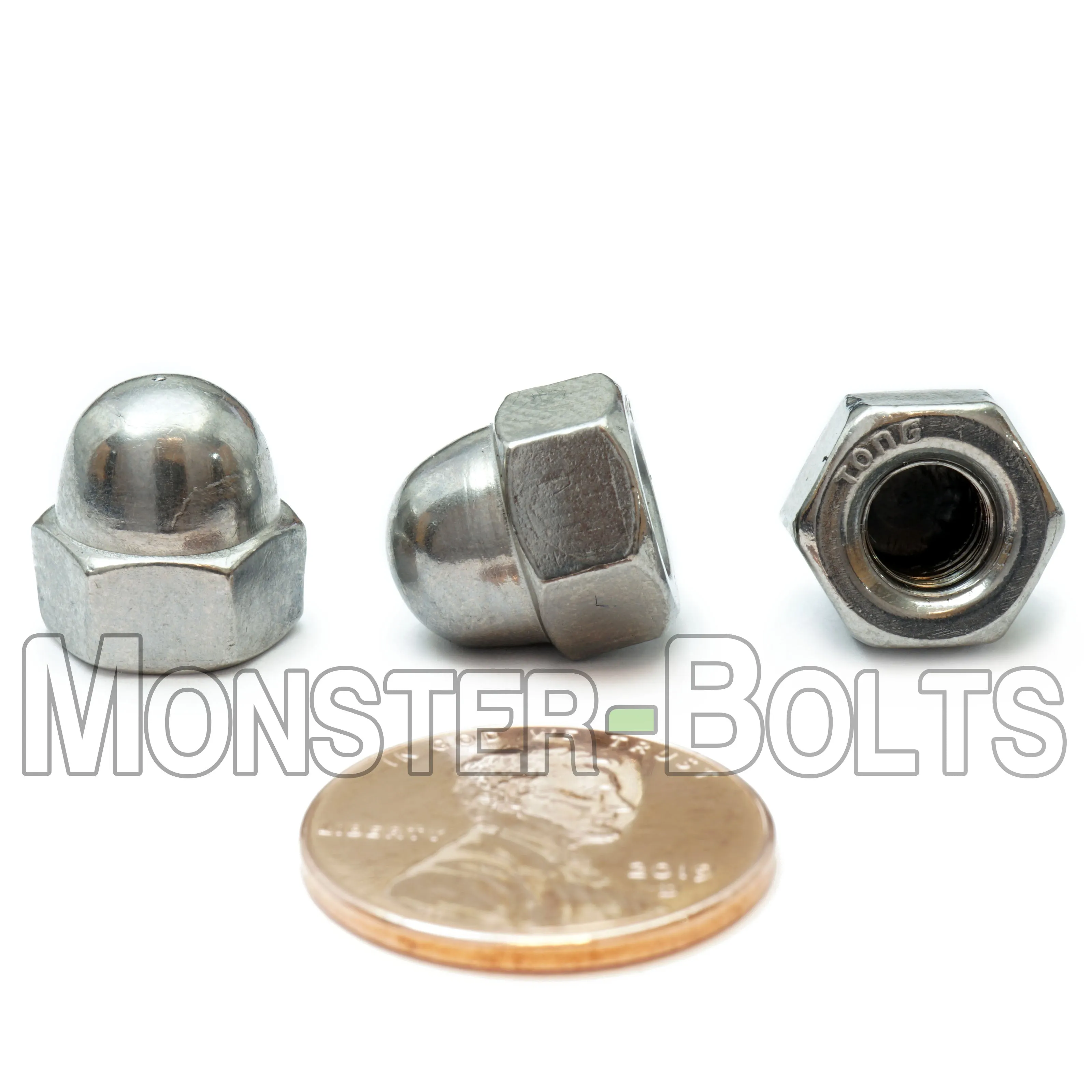 U.S. / Inch - Acorn Cap Hex Nuts, Stainless Steel 18-8 / 304
