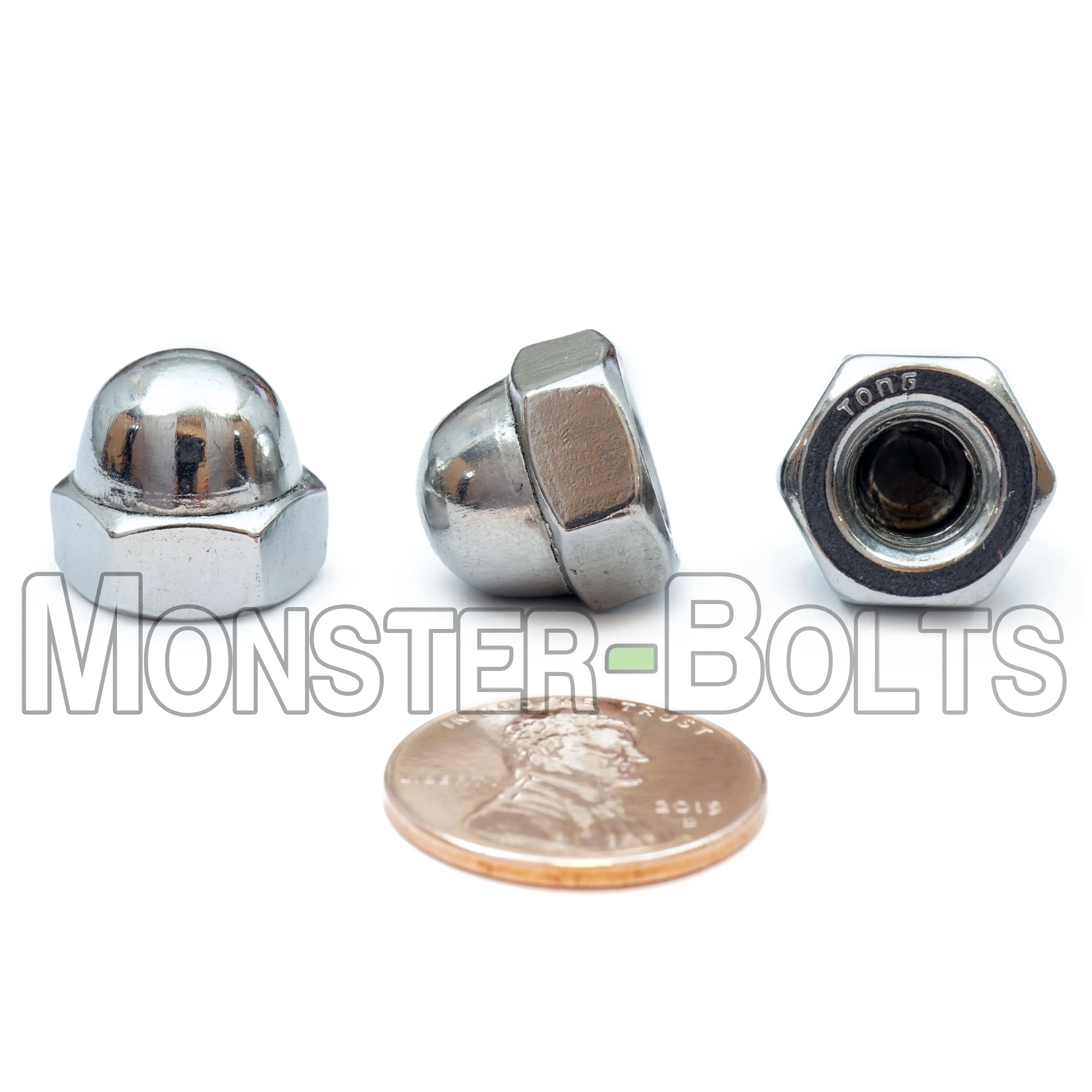 U.S. / Inch - Acorn Cap Hex Nuts, Stainless Steel 18-8 / 304