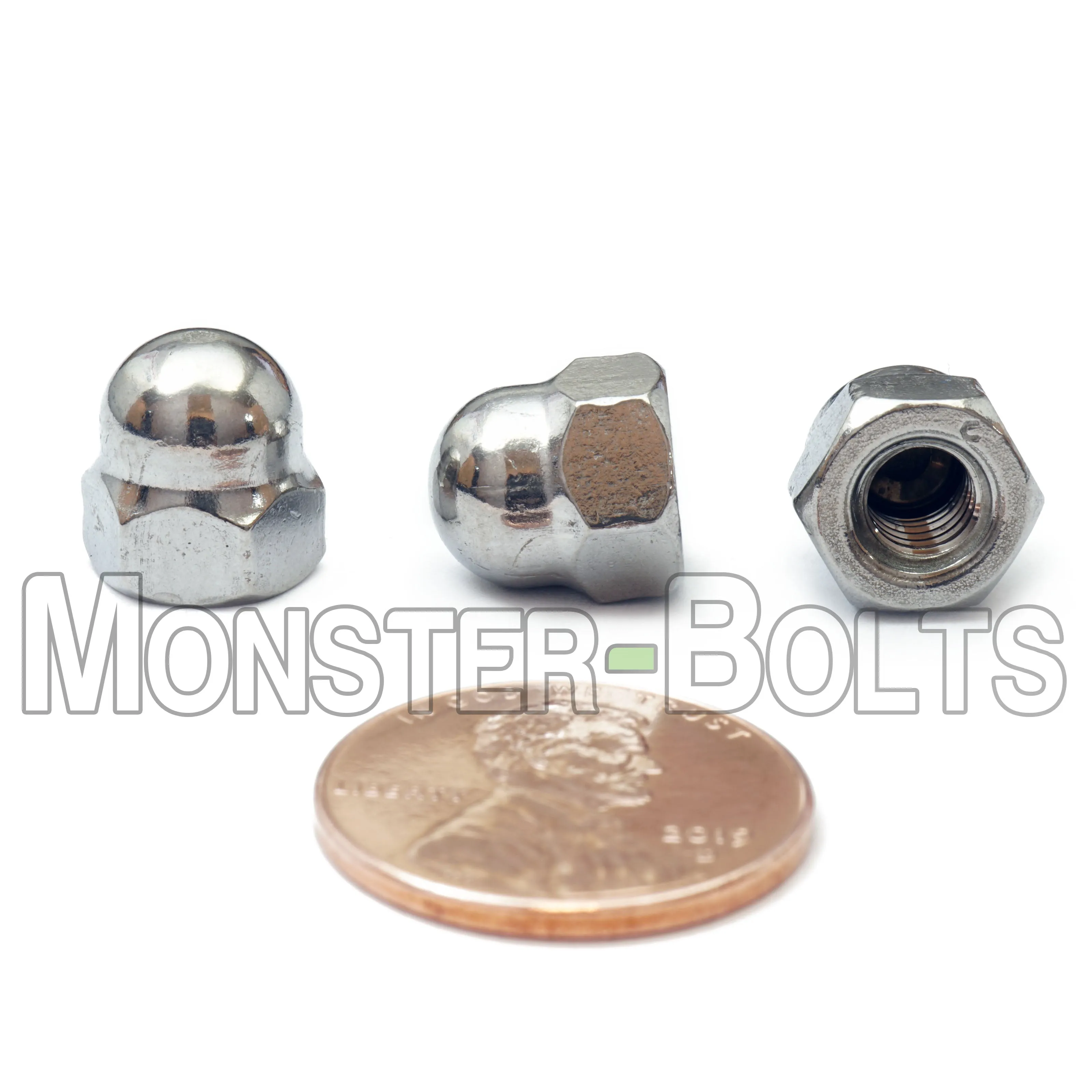 U.S. / Inch - Acorn Cap Hex Nuts, Stainless Steel 18-8 / 304