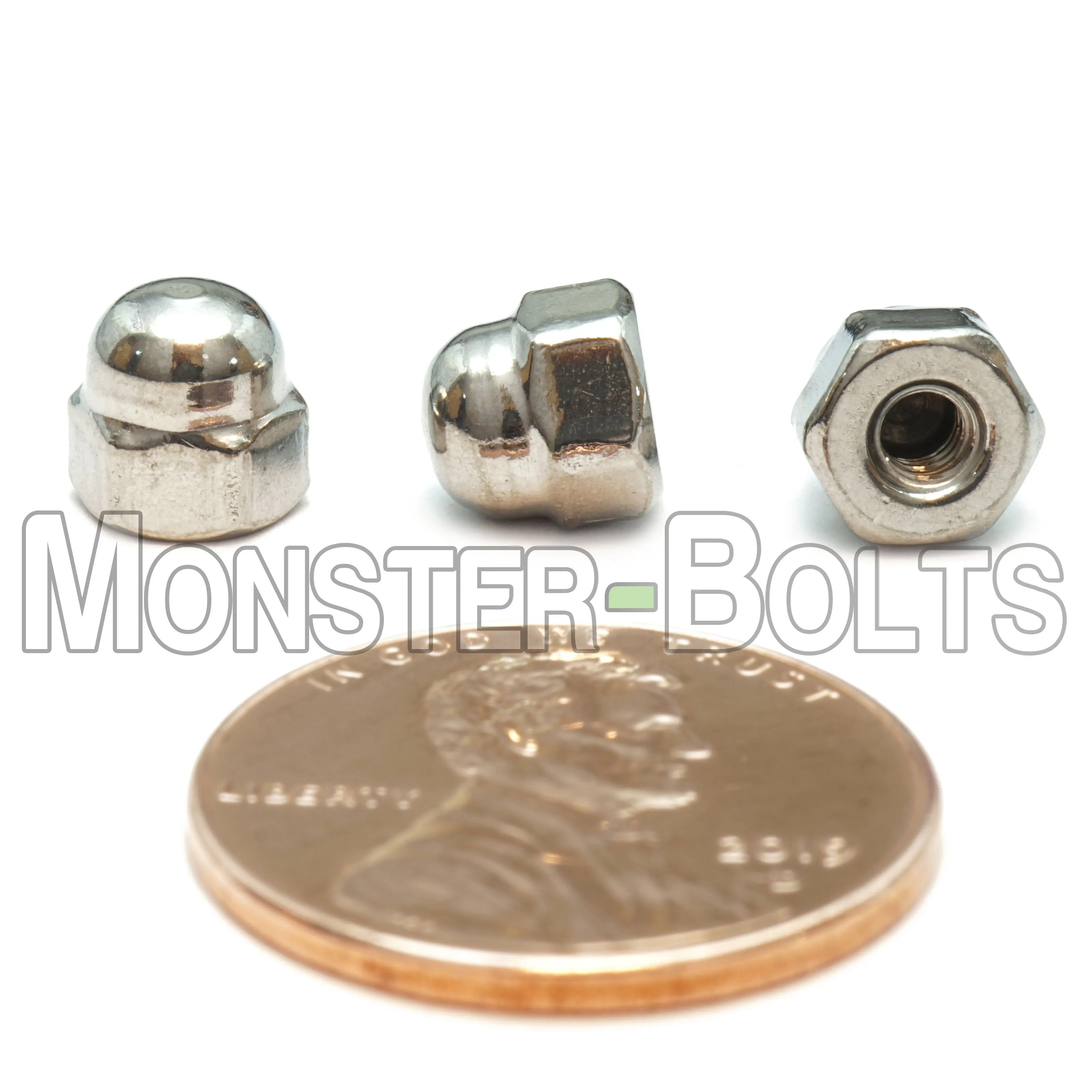 U.S. / Inch - Acorn Cap Hex Nuts, Stainless Steel 18-8 / 304