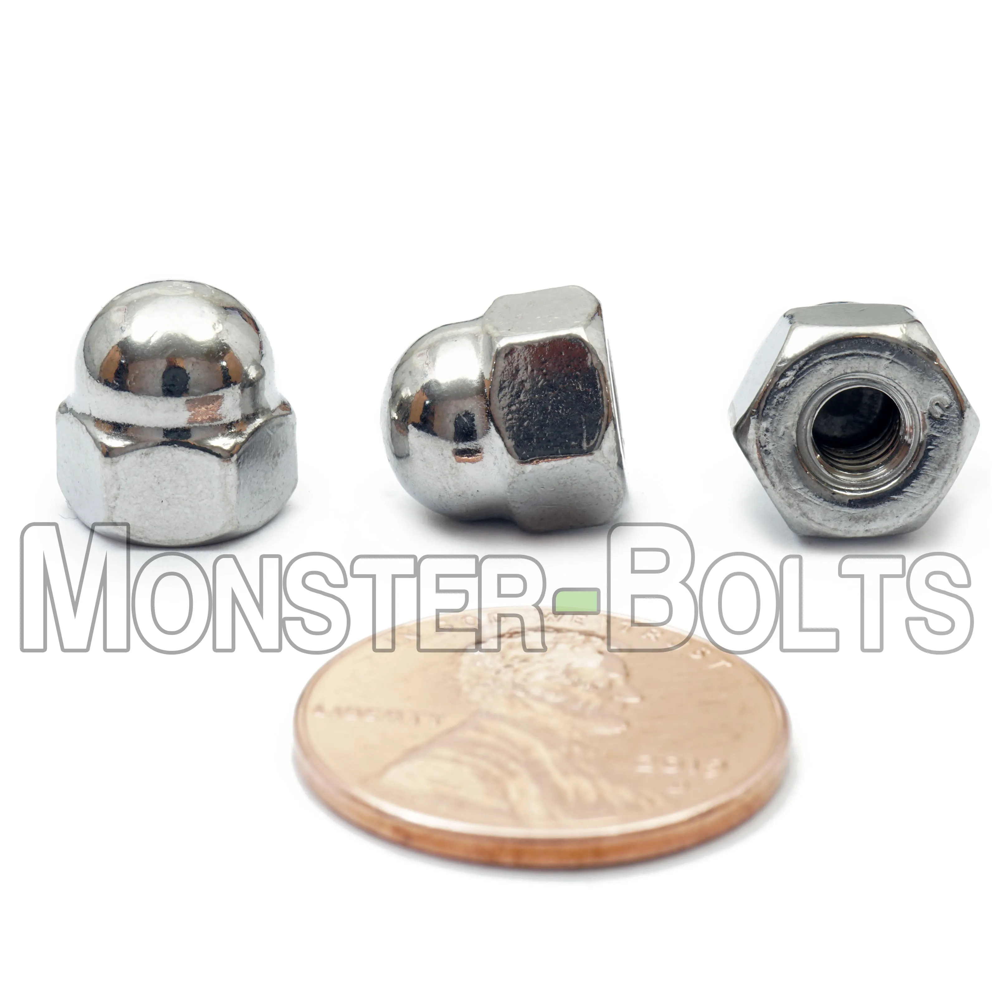U.S. / Inch - Acorn Cap Hex Nuts, Stainless Steel 18-8 / 304