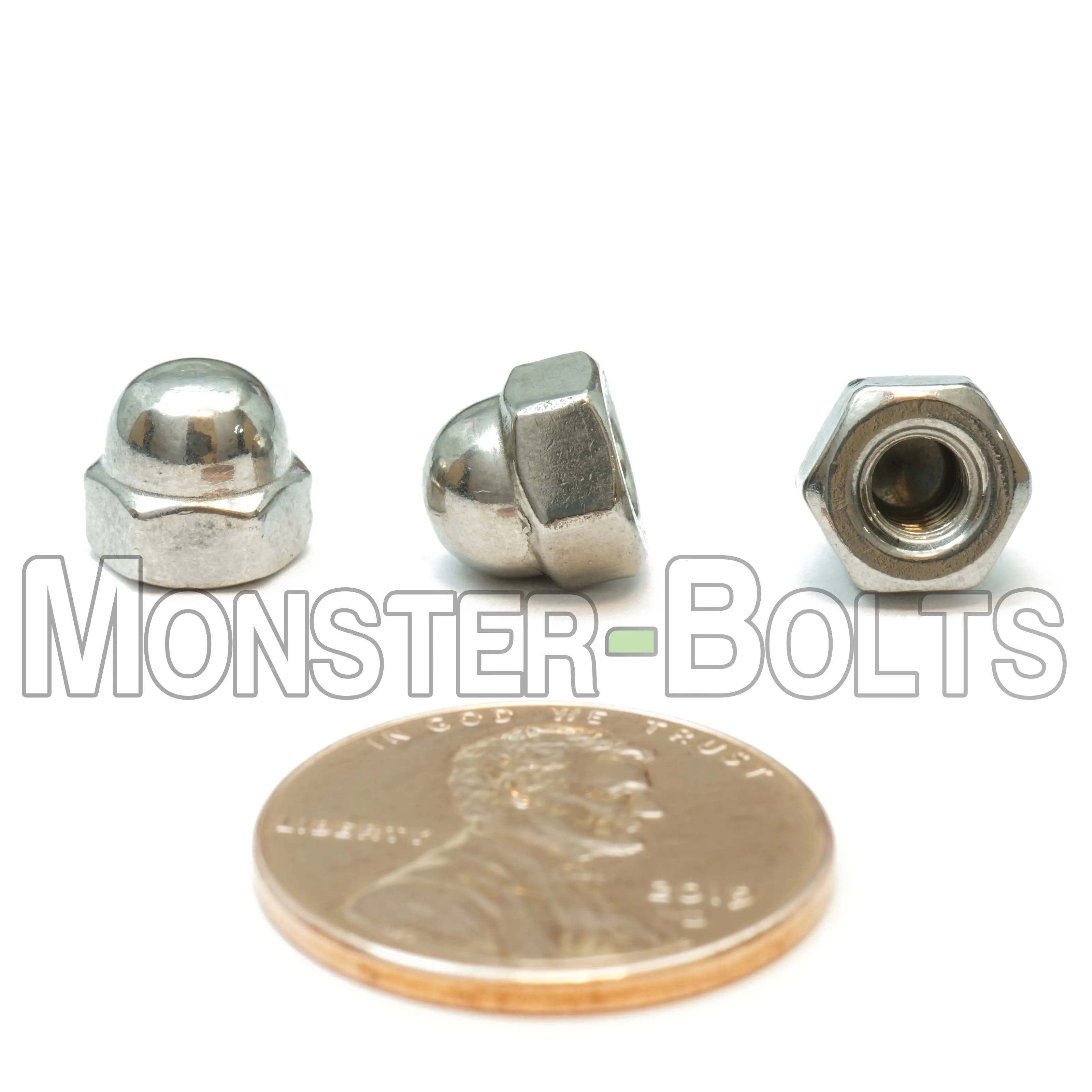 U.S. / Inch - Acorn Cap Hex Nuts, Stainless Steel 18-8 / 304