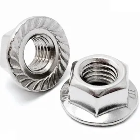 U.S. / Inch - Hex Serrated Flange Nuts, Stainless Steel 18-8 (A2)