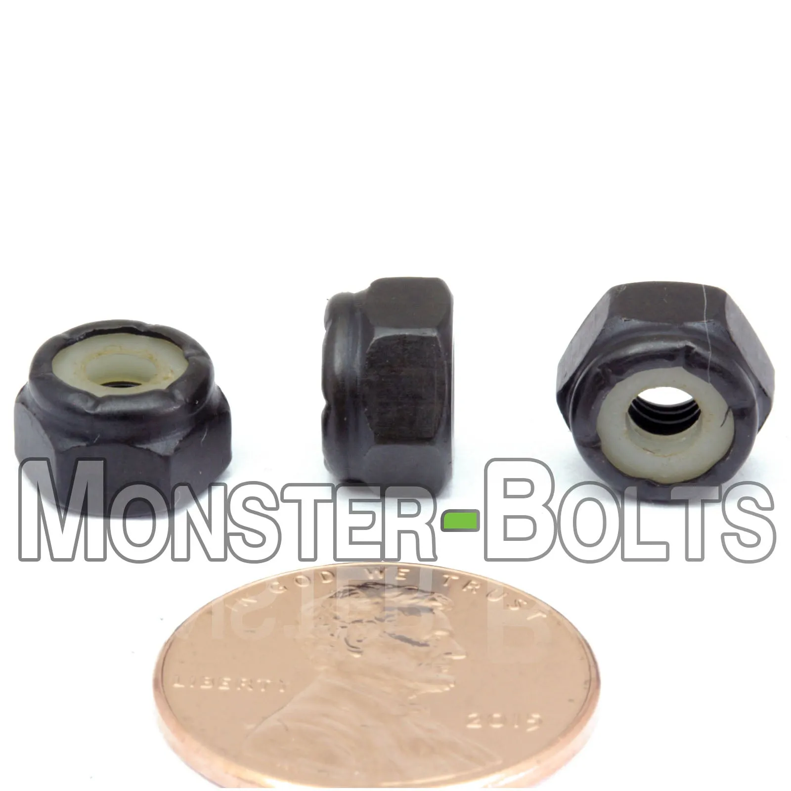U.S. / Inch - Nylon Insert Hex Locknuts, Steel with Black Oxide
