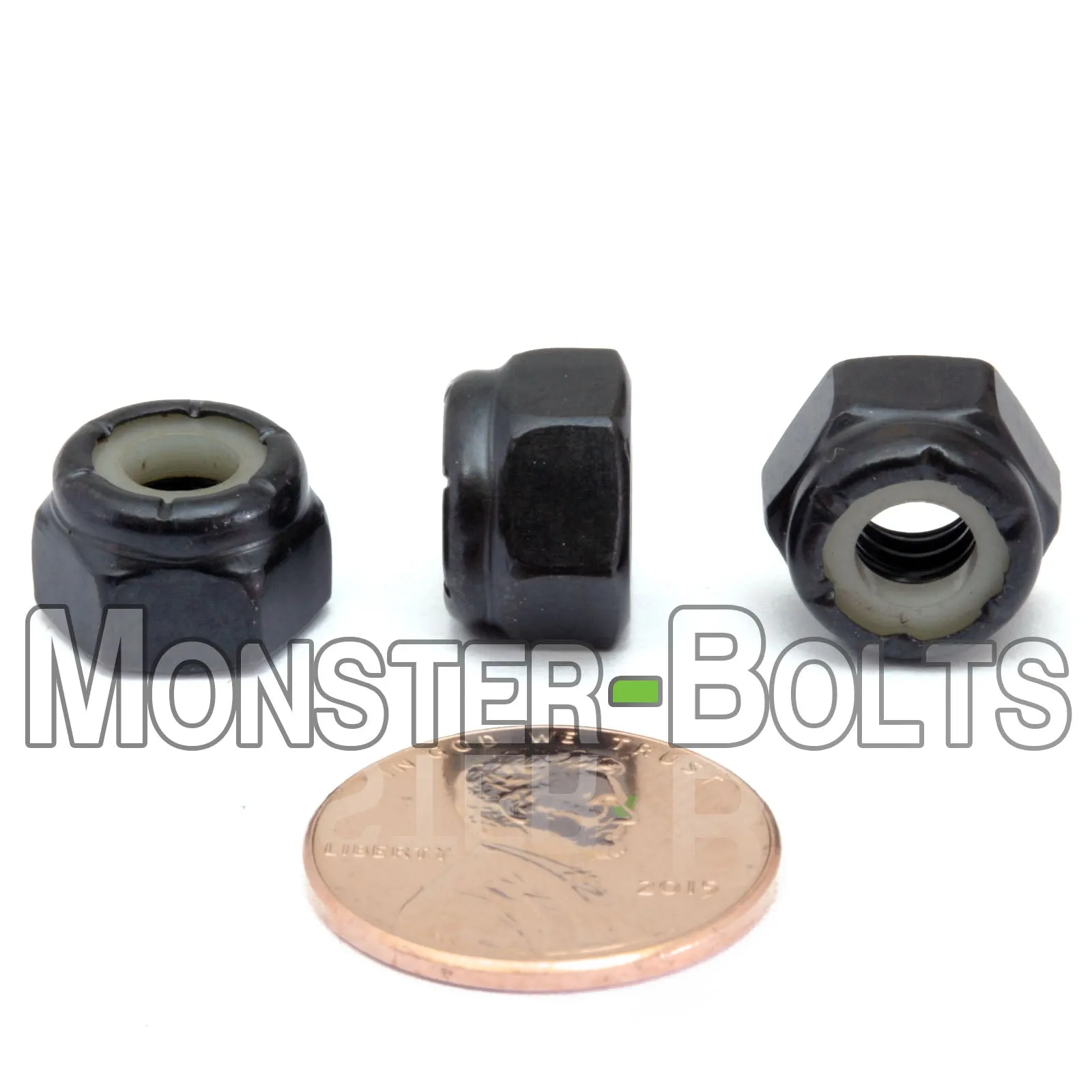 U.S. / Inch - Nylon Insert Hex Locknuts, Steel with Black Oxide